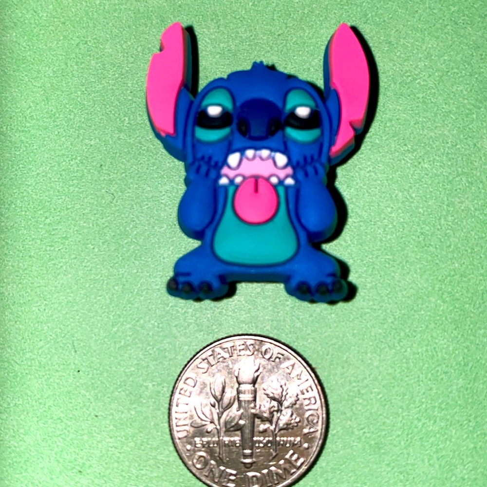 (10 for $15) Lilo & Stitch Sticking his Tongue out The Movie Croc Shoe Charms